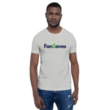 Load image into Gallery viewer, FanSaves Short-Sleeve Unisex T-Shirt (blue logo without tagline)