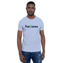 Load image into Gallery viewer, FanSaves Short-Sleeve Unisex T-Shirt (blue logo without tagline)