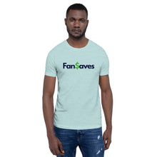 Load image into Gallery viewer, FanSaves Short-Sleeve Unisex T-Shirt (blue logo without tagline)