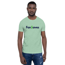 Load image into Gallery viewer, FanSaves Short-Sleeve Unisex T-Shirt (blue logo without tagline)