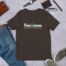 Load image into Gallery viewer, FanSaves Short-Sleeve Unisex T-Shirt (white logo with tagline)
