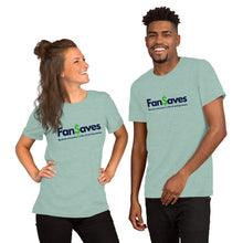 Load image into Gallery viewer, FanSaves Short-Sleeve Unisex T-Shirt (blue logo with tagline)
