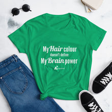 Load image into Gallery viewer, Hair Colour/Brain Power- Women&#39;s Short Sleeve T-Shirt
