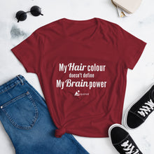 Load image into Gallery viewer, Hair Colour/Brain Power- Women&#39;s Short Sleeve T-Shirt
