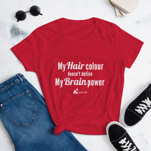 Load image into Gallery viewer, Hair Colour/Brain Power- Women&#39;s Short Sleeve T-Shirt
