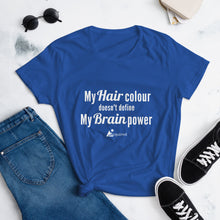 Load image into Gallery viewer, Hair Colour/Brain Power- Women&#39;s Short Sleeve T-Shirt
